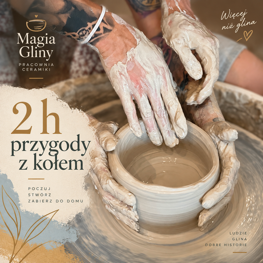 Przygoda  z kołem garncarskim | 2 h z instruktorem | Magia Gliny