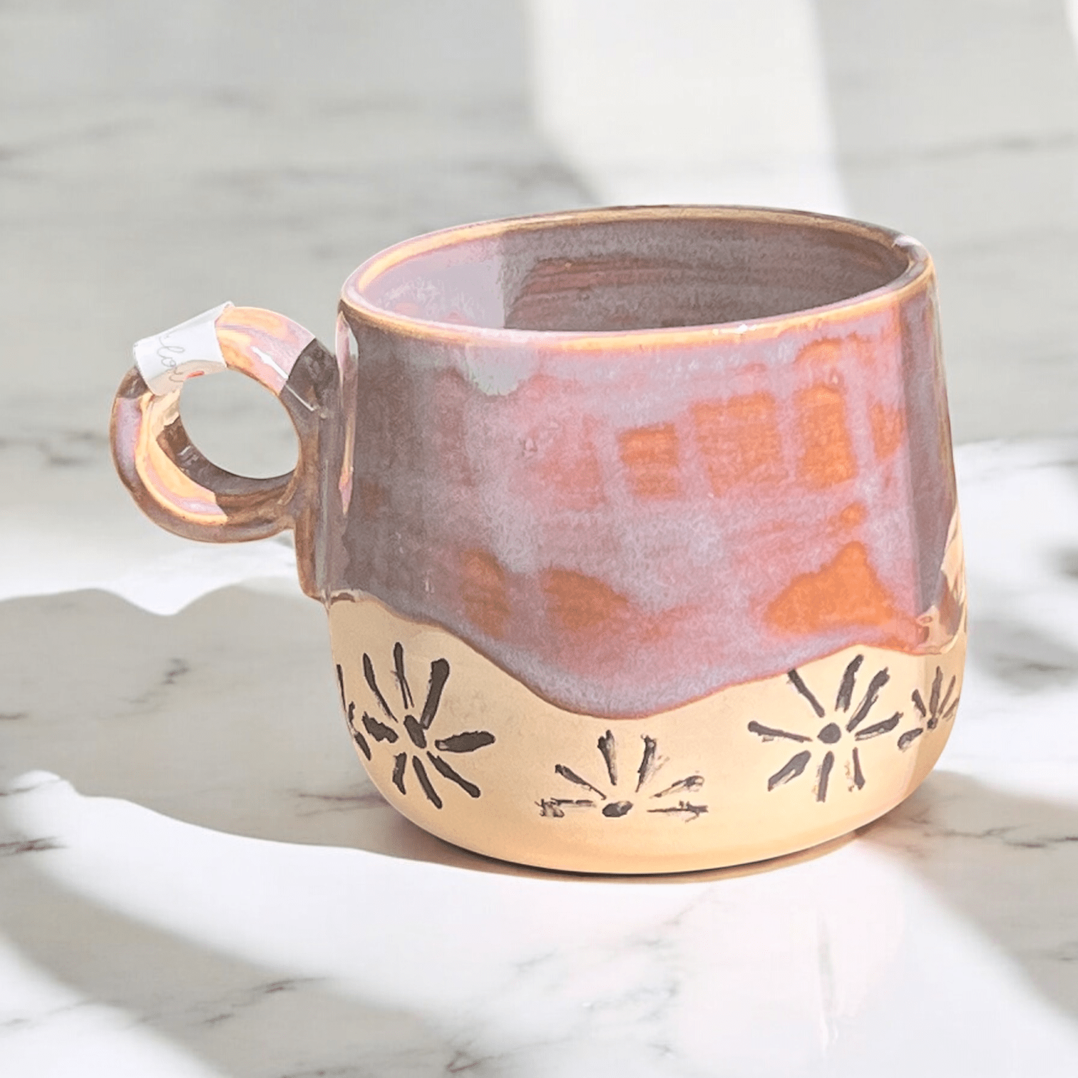 Kubek ceramiczny pottery w kolorze śliwka