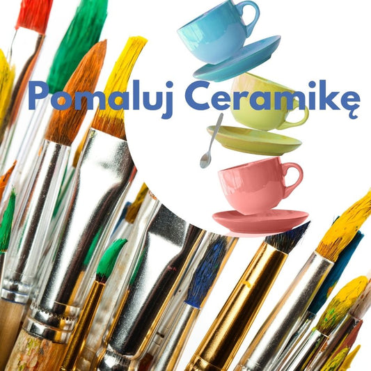 Pomaluj gotową ceramikę - talerz, kubek , miseczkę, wazon i inne formy  dostępne w pracowni.