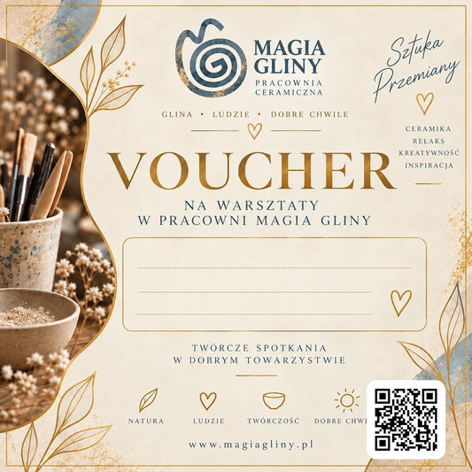 Idealny prezent,  Voucher  podarunkowy na warsztaty z ceramiki