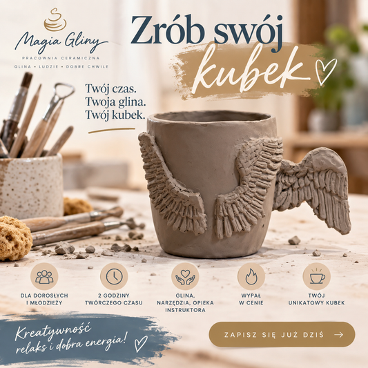 Zrób swój ukochany kubek |2 spotkania po 1,5 h | Magia Gliny