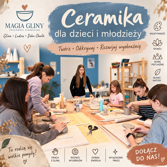 Cykliczne warsztaty dla dzieci i młodzieży | Magia Gliny| Karnet