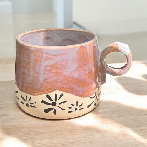 kubek ceramiczny Pottery w kolorze śliwki